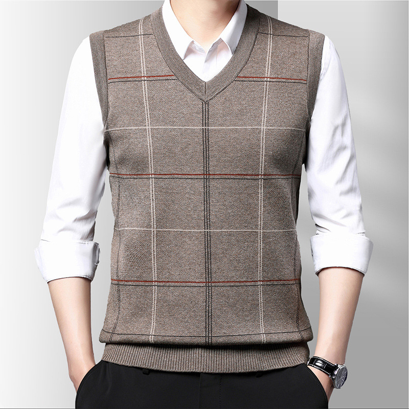 Winter Clothing Men Style - Męska dzianinowa kamizelka na jesień i