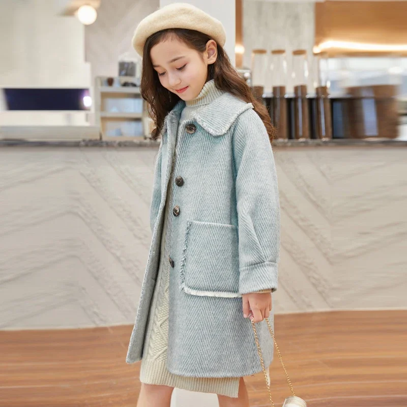 Winter Clothing For Kids - 2024 Wiosna Jesień Długa Kurtka Dziewczęta