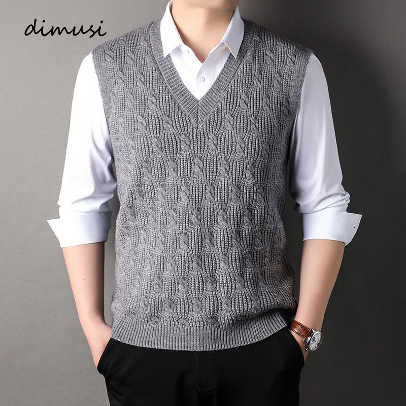 Winter Clothing Men Style - DIMUSI jesienno-zimowa męska kurtki bez rękawów
