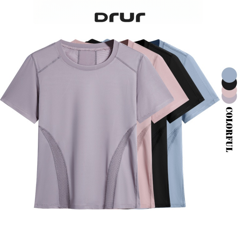 Winter Clothing Deals - DRUR Letnia Lekka Koszulka do Biegania