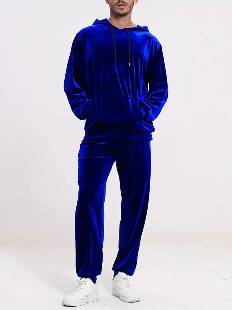 Winter Clothing Outfits - Męskie komplety z aksamitu w jednolitym