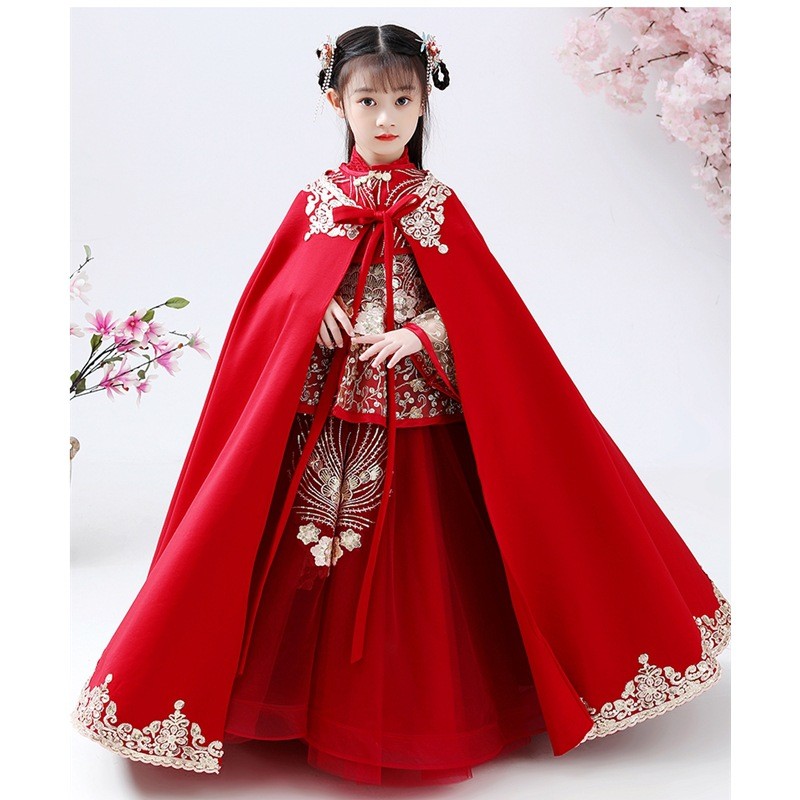 Winter Clothing For Kids - Dziewczęce stroje Hanfu Cheongsam, chińskie ubrania