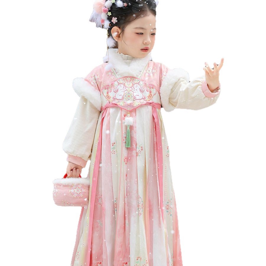 Dziewczęca sukienka Hanfu na z – Winter Clothing For Kids recenzja i cena