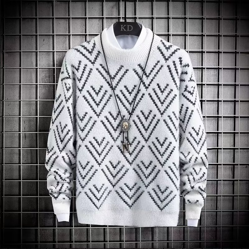 Jesienno-zimowy męski sweter z – Winter Clothing Men Style recenzja i cena