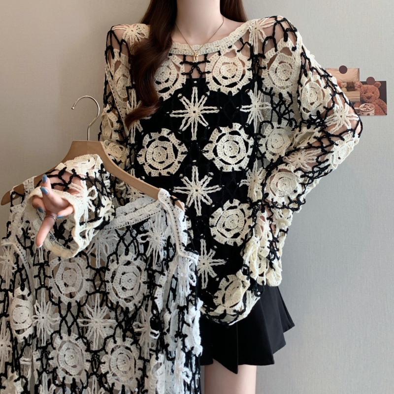 Luźny sweter z długim rękawem  – Winter Clothing Outfits recenzja i cena
