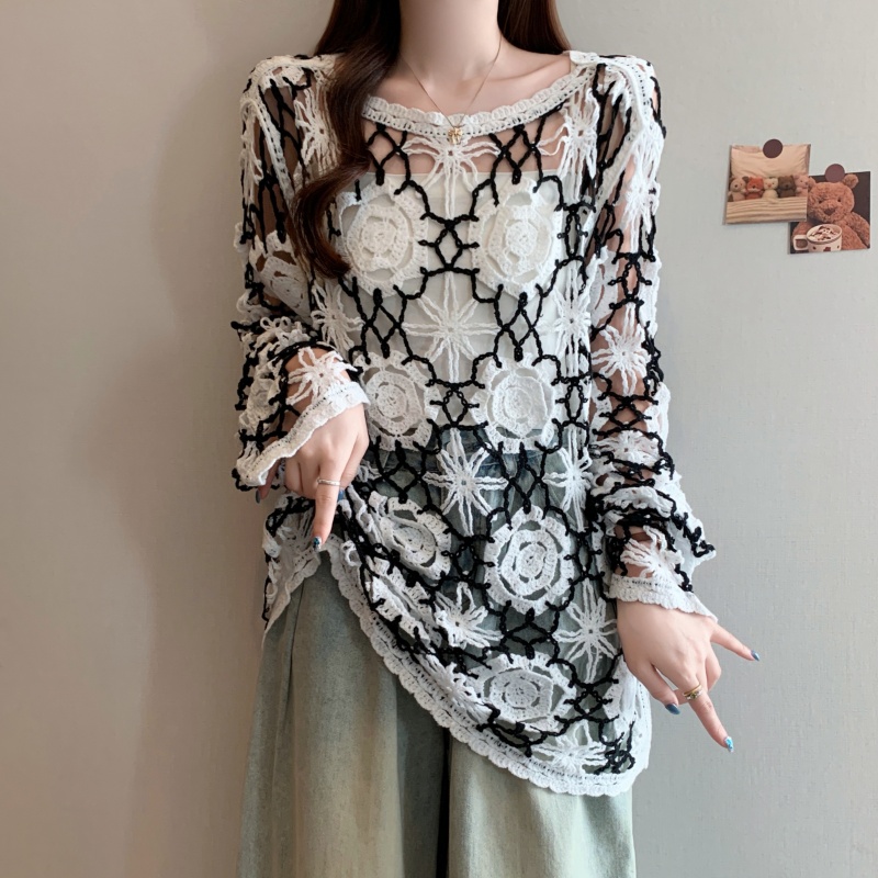 Luźny sweter z długim rękawem  – Winter Clothing Outfits recenzja i cena
